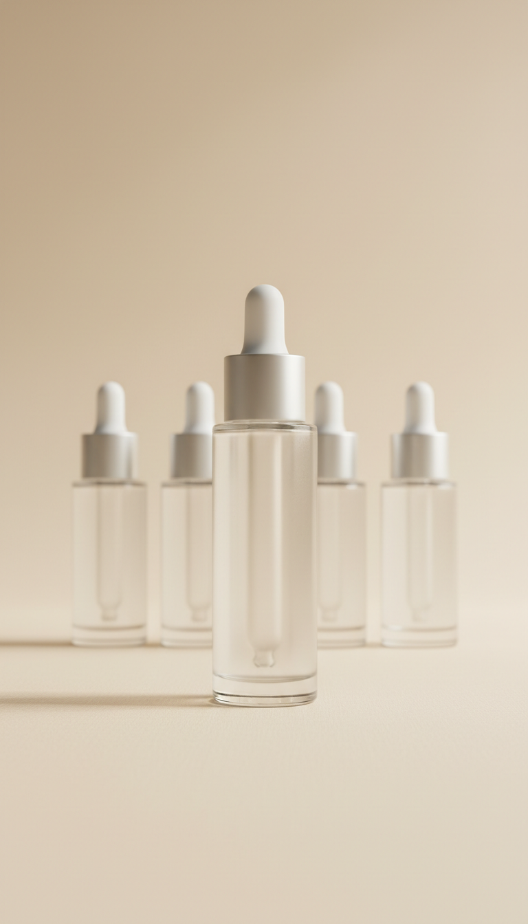 Brightening eye elixir slim glass bottle